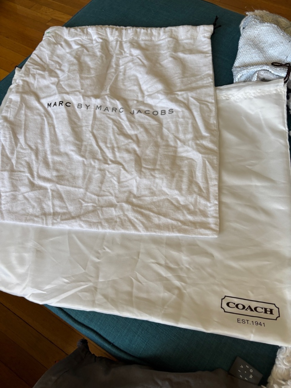 Marc by Marc Jacobs White and Coach Dust Bag extra large